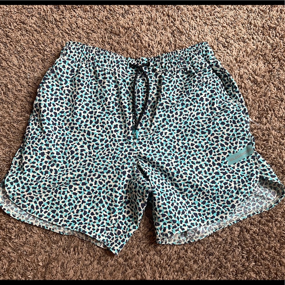 Mens Medium Blue Patterned Luka Legends Shorts No Liner Like New